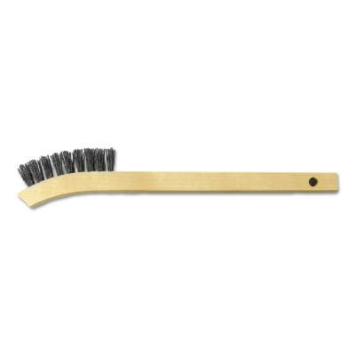 Weiler® Nylox Hand Scratch Brushes, 6 in, 2, Nylon, Straight, Wood, 95016