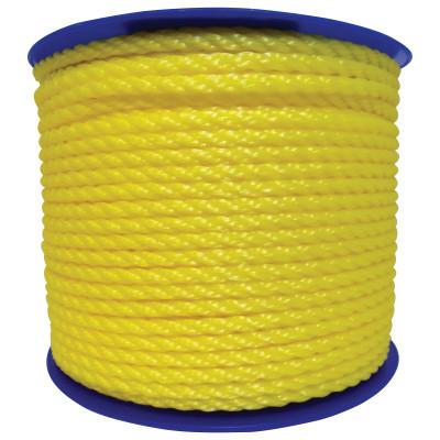Orion Ropeworks Monofilament Twisted Poly Ropes, 2,168 lb Cap., 600 ft, Polypropylene, Yellow, 350120-00600-R0283