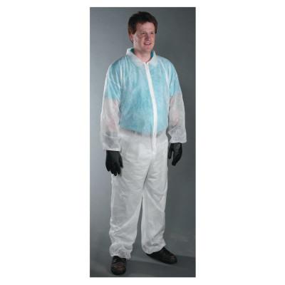 Protective Industrial Products, Inc. Posi-Wear® BA™ Microporous Disposable Basic Coveralls with Collar, White, Medium, 3600/M