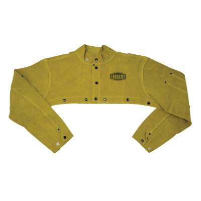 West Chester Ironcat Leather Cape Sleeves, 10 3/4", Anodized Snaps, Large, Golden Yellow, 7000/L