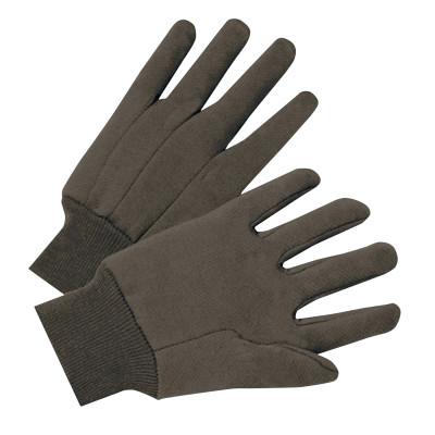 West Chester Jersey Gloves, Large, Brown, Cotton, 750C