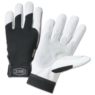 West Chester Ironcat Heavy Duty Goatskin Gloves, Large, White; Black, Elastic, Kevlar, 86552/L