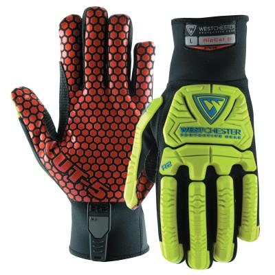 West Chester R2 Rigger Gloves, Black/Red/Yellow, 2X-Large, 87030/2XL