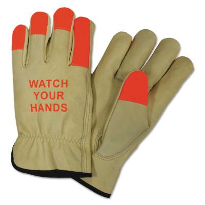 West Chester Driver Gloves, Grain Cowhide Leather, 2X-Large, Black, 990KOT/XXL