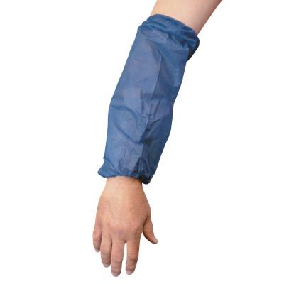 West Chester Spunbond Polypropylene Sleeves, 18 in Long, Elastic Closure, Navy, U2400B