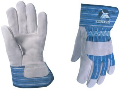 Wells Lamont Leather Palm Gloves, Large, Cowhide, Y3014L