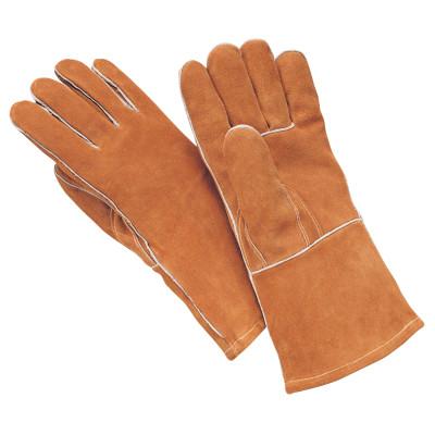 Wells Lamont Weldrite Welders Gloves, 2X-Large, Side Split Cowhide, FR Hand Sock Liner, Brown, Y1903XXL