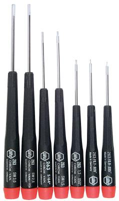 Wiha?? Tools Hex Precision Screwdriver Sets, Hex, 7 Piece, 26390