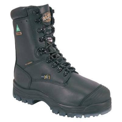Honeywell 45 Series Leather 8 in Lace-Up Composite Toe Boots, Size 6, Black, 45675C-BLK-060