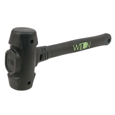 JPW Industries Dead Blow Hammer, 2 lb Head, 14 in Handle, Steel/Vulcanized Rubber, Gray, 55214