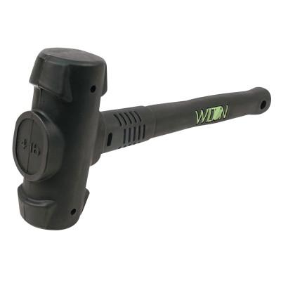 JPW Industries Dead Blow Hammer, 4 lb Head, 16 in Handle, Steel/Vulcanized Rubber, Gray, 55416