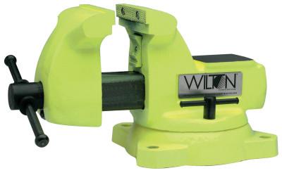 JPW Industries High Visibility Safety Vises, 5 in Jaw, 3 3/4 in Throat, Swivel Base, 63187