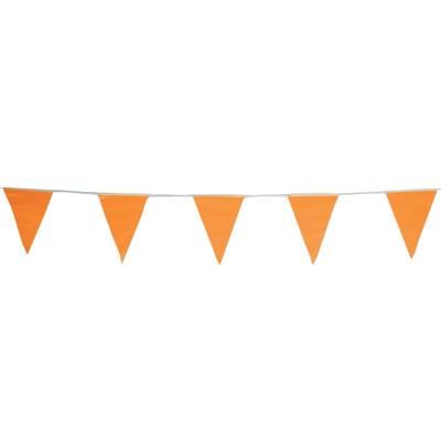Cortina Pennants, Vinyl, 9 in x 12 in, Orange, 60 ft String, 03-402-60