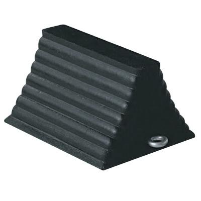 Cortina Wheel Chocks, 8 in W x 10 in L x 6 in H, Rubber, Black, 2048WC