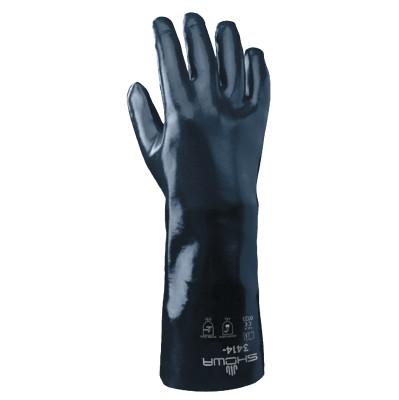 SHOWA® 3416 Cut and Chemical Resistant Neoprene Gloves, Rough, Medium, Black, 3416-08