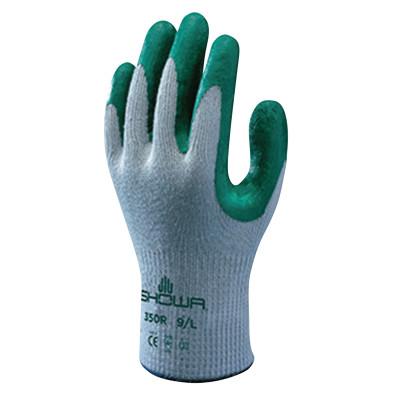 SHOWA® Atlas Fit 350 Nitrile-Coated Gloves, Medium, Gray/Green, 350M-08