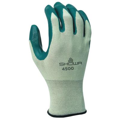 SHOWA® Nitri-Flex Lite Nitrile Coated Gloves, Medium, Green/Light Green, 4500-08