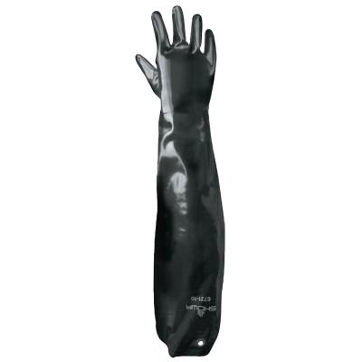 SHOWA® Neoprene Shoulder Length Gloves, Black, Smooth, Large, 6731-10