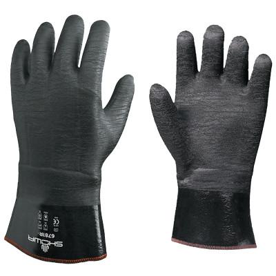 SHOWA® Insulated Neoprene 12" Gauntlet Glove, Black, Rough, Large, 6781R-10