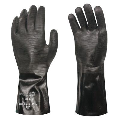 SHOWA® Neoprene Protective Gloves, Black, Rough, Size 10, 6784R-10