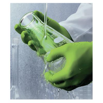 SHOWA® 7705PFT Disposable Nitrile Gloves, Powder Free, 4 mil, Large, Fluorescent Green, 7705PFTL