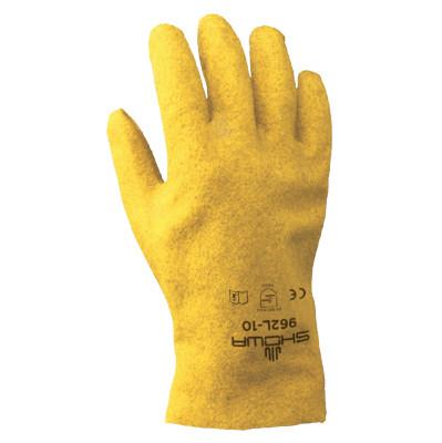 SHOWA® 962 Series Gloves, 10/Large, Gray/Yellow, 962L-10