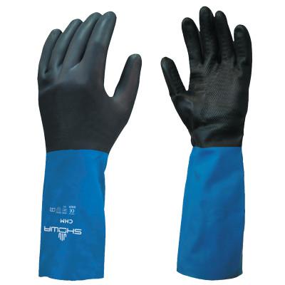 SHOWA® CHM Series Gloves, Large, Black/Blue, CHML-09