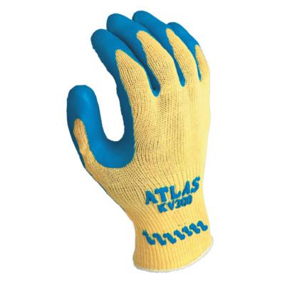 SHOWA® Atlas Rubber Palm-Coated Gloves, X-Large, Blue/Yellow, KV300XL-10