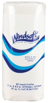 Windsoft® Perforated Roll Towels, White, 85 per roll, 1220-85