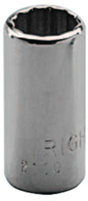 Wright Tool 1/4" Dr. Standard Sockets, 1/4 in Drive, 5/16 in, 12 Points, 2110