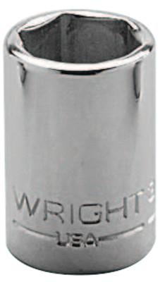 Wright Tool 3/8" Dr. Standard Sockets, 3/8 in Drive, 7/16 in, 12 Points, 3114