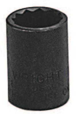 Wright Tool 3/8" Dr. Standard Sockets, 3/8 in Drive, 1/2 in, 12 Points, 33116