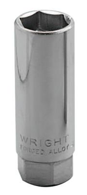 Wright Tool 3/8" Dr. Spark Plug Sockets, 3/8 in Drive, 5/8 in, 6 Points, 3590