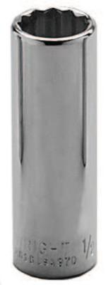 Wright Tool 3/8" Dr. Deep Sockets, 3/8 in Drive, 7/16 in, 12 Points, 3614