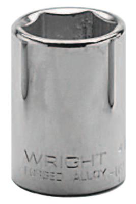 Wright Tool 1/2" Dr. Standard Sockets, 1/2 in Drive, 1 3/8 in, 6 Points, 4044