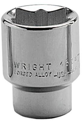 Wright Tool 1/2" Dr. Standard Sockets, 1/2 in Drive, 3/4 in, 8 Points, 4324