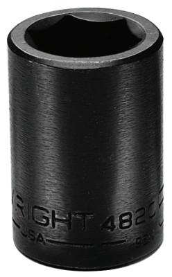 Wright Tool 1/2" Dr. Standard Impact Sockets, 1/2 in Drive, 27 mm, 6 Points, 48-27MM