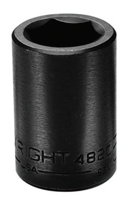 Wright Tool 1/2" Dr. Standard Impact Sockets, 1/2 in Drive, 5/8 in, 6 Points, 4820