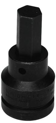Wright Tool 3/4" Dr. Impact Hex Bit Sockets, 3/4 in Drive, 19 mm Tip, 62-19MM