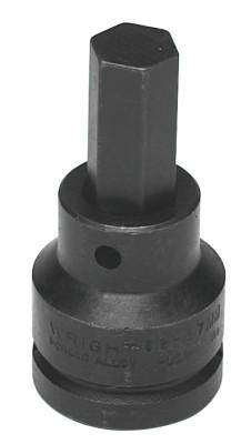 Wright Tool 3/4" Dr. Impact Hex Bit Sockets, 3/4 in Drive, 24 mm Tip, 62-24MM