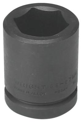 Wright Tool 3/4" Dr. Standard Impact Sockets, 3/4 in Drive, 27 mm, 6 Points, 68-27MM