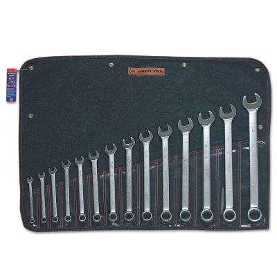 Wright Tool 14 Pc. Combination Wrench Sets, 12 Points, Inch, Chrome Plated, 714