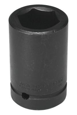 Wright Tool 1" Dr. Standard Impact Sockets, Deep, 1 in Drive, 33 mm, 6 Points, 89-33MM