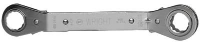Wright Tool 12 Point Reversible Offset Ratcheting Box Wrench, 7/8-in x 25/32-in, 25° Box Side Angle, 9425