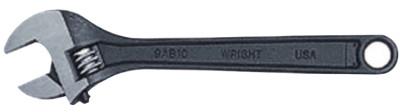 Wright Tool Adjustable Wrenches, 6 in Long, 15/16 in Opening, Black, 9AB06