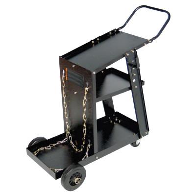 ORS Nasco MIG Welding Cart, 12-1/4 in x 33 in, 3 Shelves, 125 lb Cap, Black, WC-1228