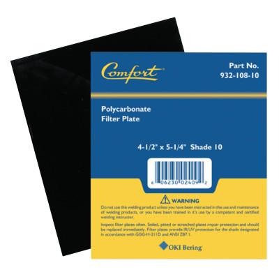 Best Welds Shaded Filter Lens, Shade 10, 5 1/4 in x 4 1/2 in, Polycarbonate, 932-108-10