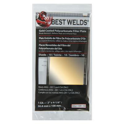 ORS Nasco Gold Coated Filter Plate, Gold/10, 2 in x 4.25 in, Polycarbonate, 932-109-10