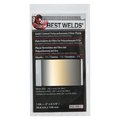 ORS Nasco Gold Coated Filter Plate, Gold/11,2 in x 4.25 in, Polycarbonate, 932-109-11
