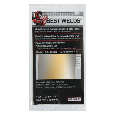 ORS Nasco Gold Coated Filter Plate, Gold/12, 2 in x 4.25 in, Polycarbonate, 932-109-12